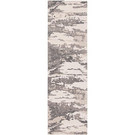 Safavieh 2 ft. 3 in. x 6 ft. Abstract Contemporary Runner Area Rug Charcoal & Ivory ABT465H-26